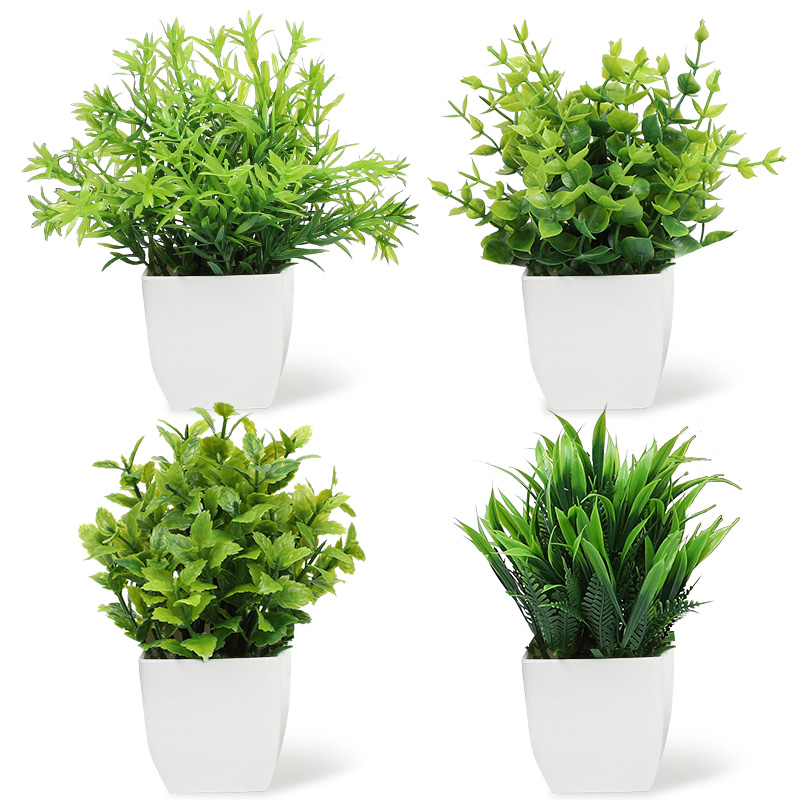 Bonsai Garden Table - 1Set Artificial Green Bonsai Eucalyptus Flower