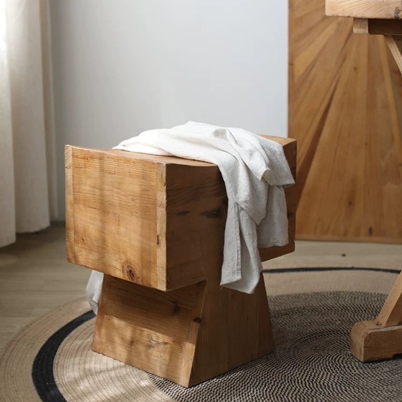 Bonsai Garden Bench - Creative Art Solid Wood Stool Pine