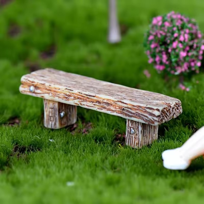 Bonsai Garden Bench - 1PC Mini Wooden Park Bench Chair