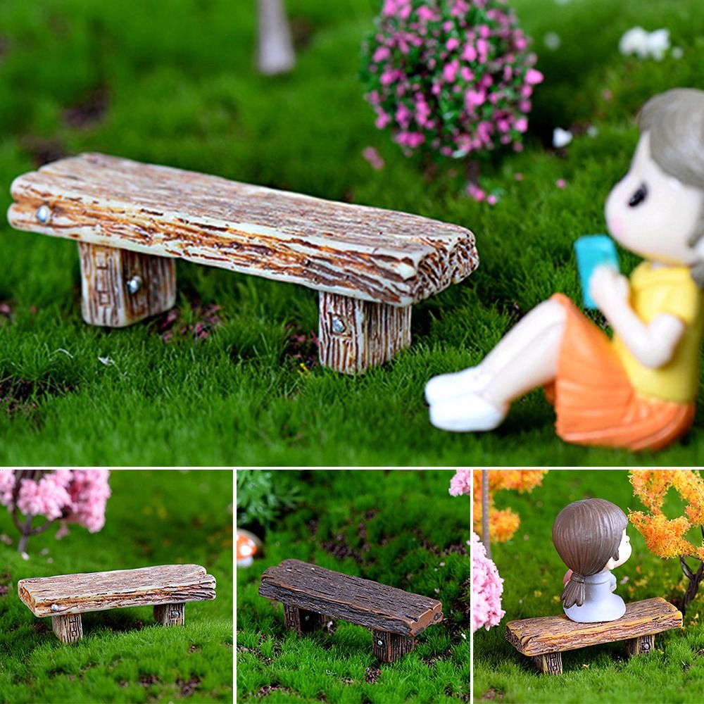 Bonsai Garden Bench - DIY Figurine Dolls Mini Wooden Chair