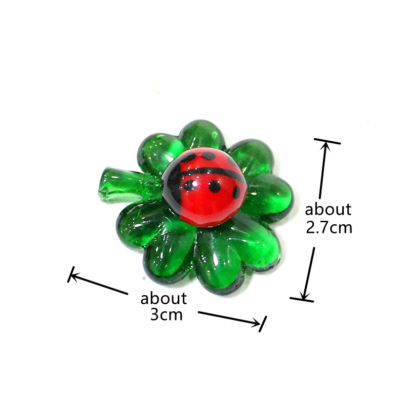 5pcs Green Mini Glass Four-Lea – Bonsai Garden Table Bewertung und Preis