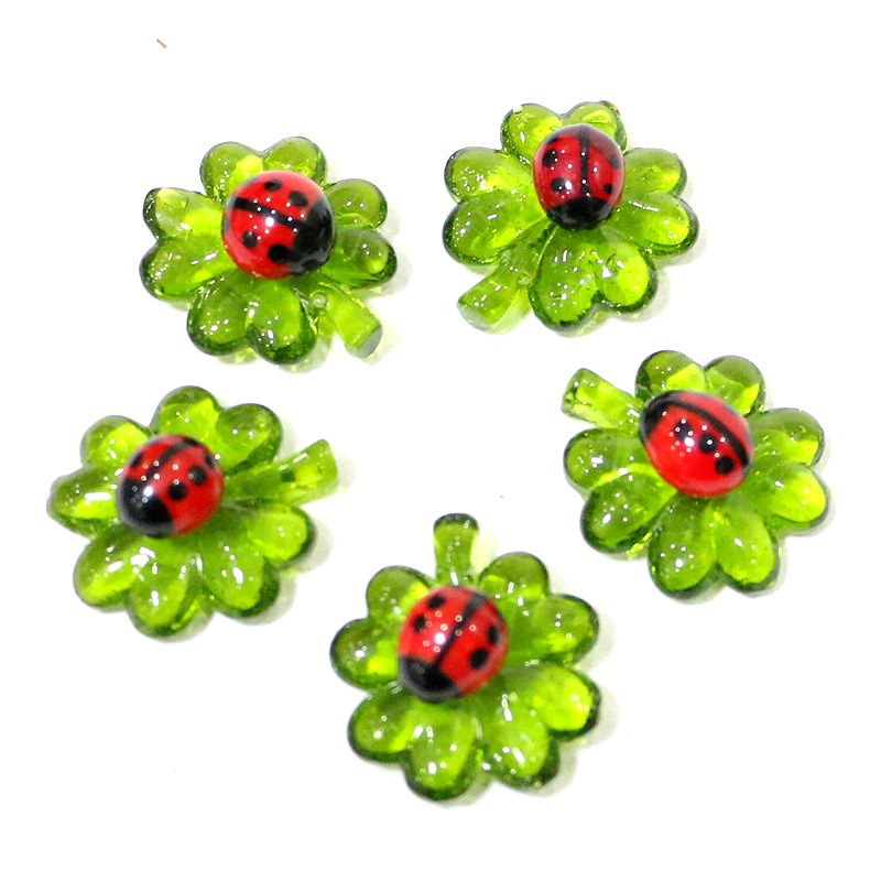 5pcs Green Mini Glass Four-Lea – Bonsai Garden Table Bewertung und Preis