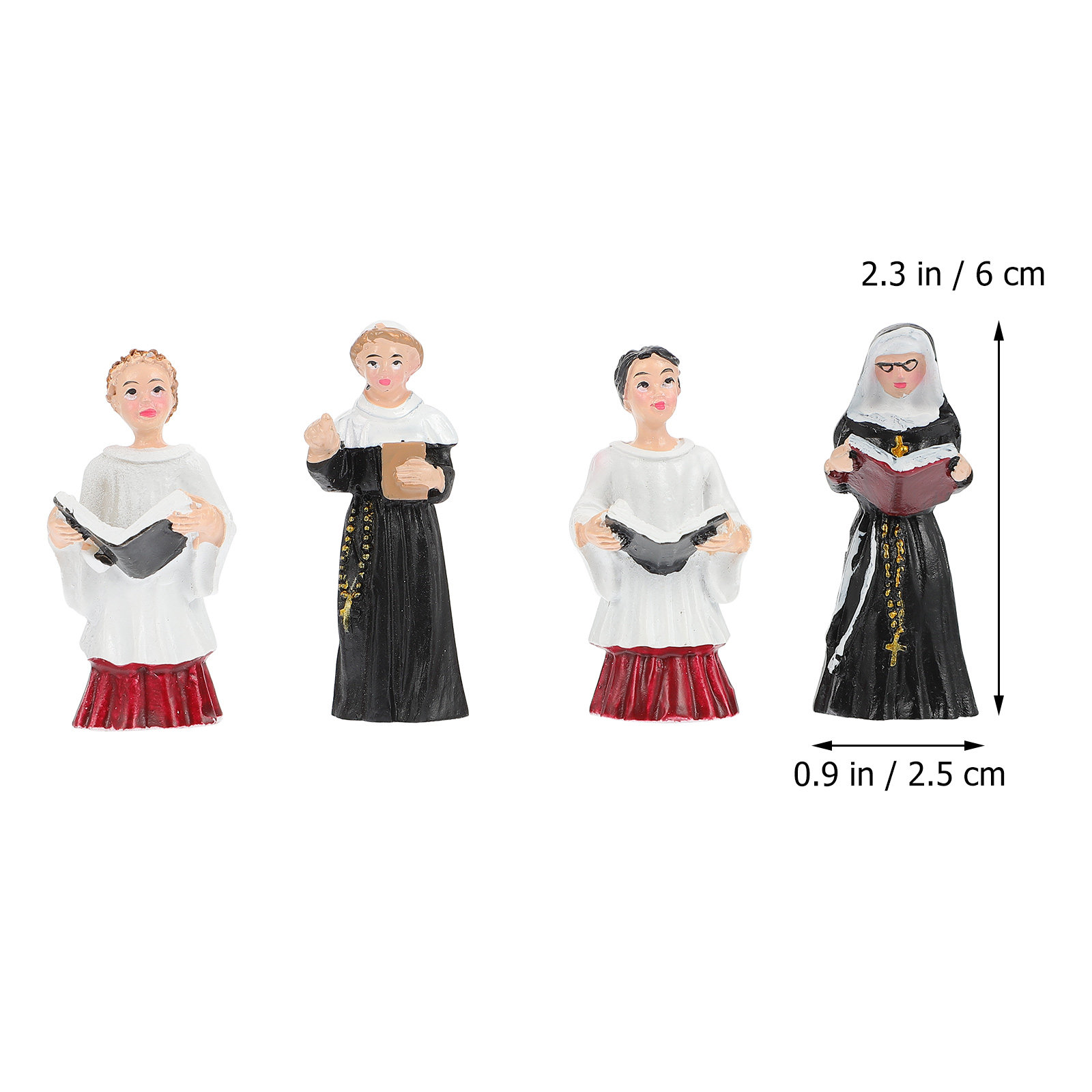 4Pcs Resin Nun Statue Western  – Bonsai Garden Table Bewertung und Preis