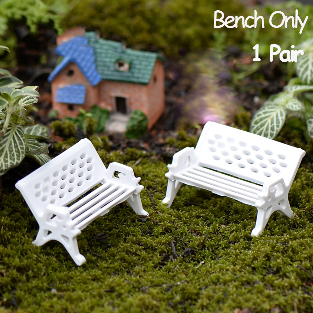 1 Pair DIY Fairy Garden Decor  – Bonsai Garden Bench Bewertung und Preis