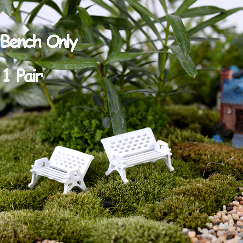 1 Pair DIY Fairy Garden Decor  – Bonsai Garden Bench Bewertung und Preis