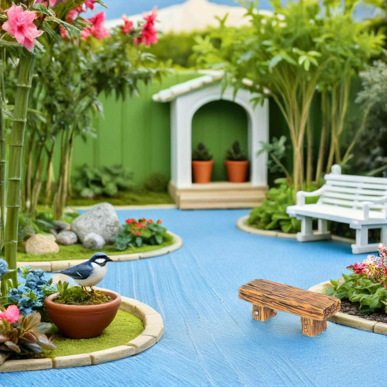 8Pcs Mini Resin Bench with Lif – Bonsai Garden Bench Bewertung und Preis